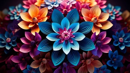 Foto op Canvas Mandala Flower Pattern © AV Creations