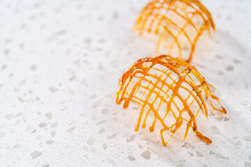 Caramel cupcake toppers