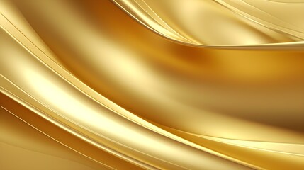 Abstract 3D Background of soft Waves in gold Colors. Elegant Wallpaper 
