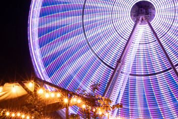ferris wheel at night