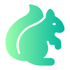 squirrel gradient icon