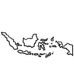 Indonesia  simple outline