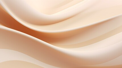 Abstract 3D Background of soft Waves in ivory Colors. Elegant Wallpaper 
