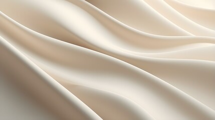 Abstract 3D Background of soft Waves in ivory Colors. Elegant Wallpaper 
