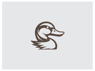 Premium duck logo design vector, vector and illustration,