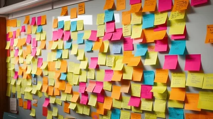 Sticky notes on the wall © AV Creations
