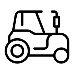 tractor line icon