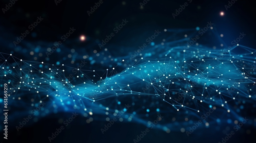 Poster abstract network technology background with big data connectivity - software development wallpaper
