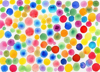 The illustration of Dots painted with watercolors, AI contents by firefly