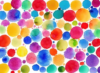 The illustration of Dots painted with watercolors, AI contents by firefly