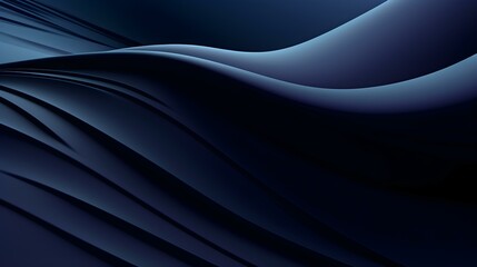 Abstract 3D Background of soft Waves in navy blue Colors. Elegant Wallpaper 

