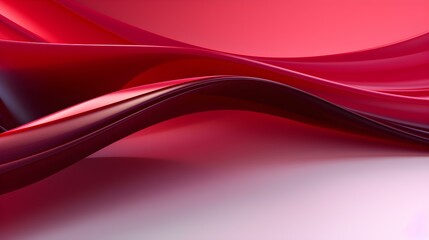 Abstract 3D Background of soft Waves in ruby Colors. Elegant Wallpaper 
