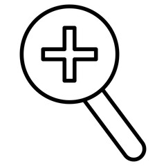 Obraz premium VECTOR SEARCH ZOOM ICON STROKE VERSION