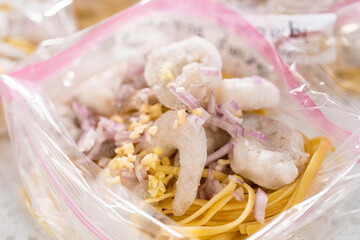Frozen shrimp scampi meal prep