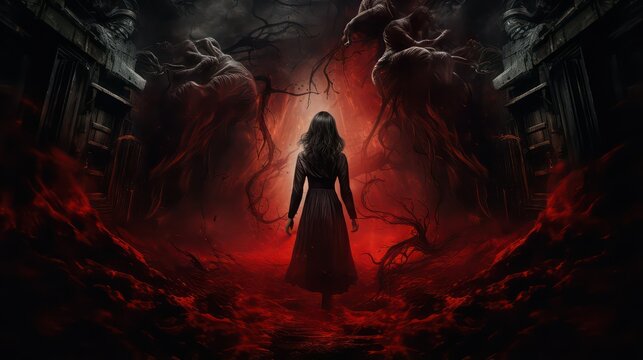 scary horror scene