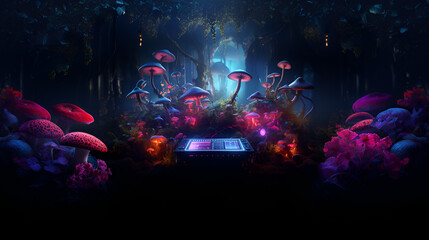 dj music table background