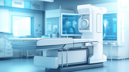 Fototapeta na wymiar Advanced MRI or CT Scan Machine: Hospital Diagnostic Excellence