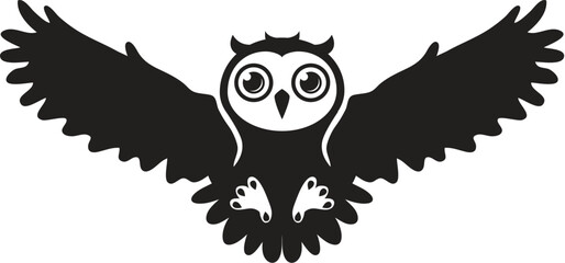 vector flying owl