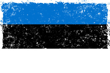 Estonia flag grunge distressed style