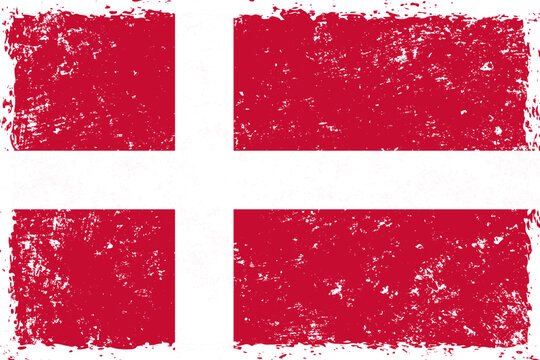 Denmark flag grunge distressed style