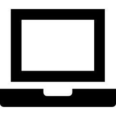 Computer technology icon symbol vector image. Illustration of the dekstop monitor display design image