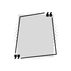 Speech bubble, quote frame, black and white, dots, transparent background