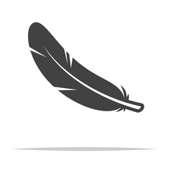 Feather icon transparent vector isolated