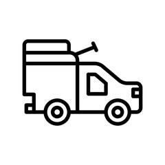 Army truck vector icon which can easily modify or edit

