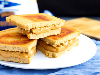 Delicious Toasted Peanut Butter Sandwiches Rtx On Style Ai generated