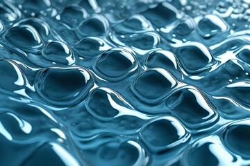water drops on blue generated by AI technology