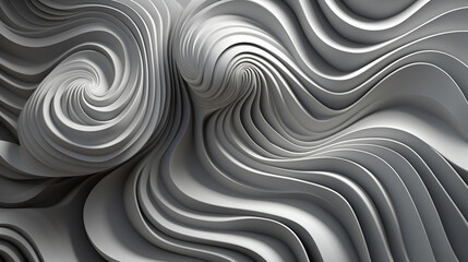 Mesmerizing Vortex: Abstract 3D Wave Spiral