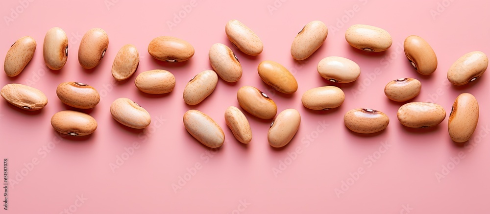 Aufkleber muung beans displayed over a isolated pastel background copy space