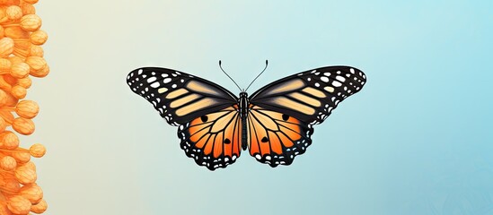 Gorgeous butterfly wing against isolated pastel background Copy space - Powered by Adobe