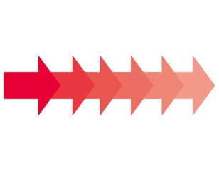 赤い右向きの矢印のアイコン