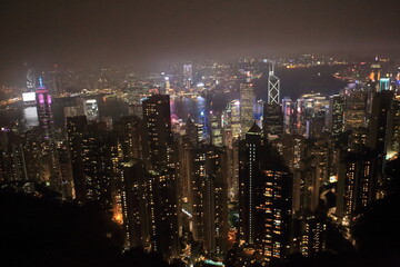 Hong Kong Island, Hong kong - September 17, 2023: Scenery of "Victoria Peak" in Hong Kong