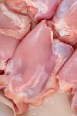 fresh chicken breast during cooking