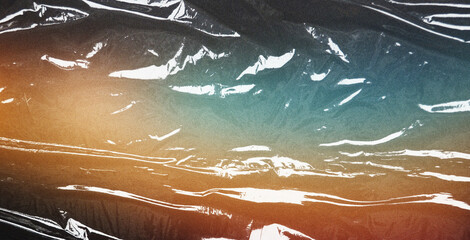 Retro film photography effect. Grunge texture frame. Dusted Holographic Abstract Multicolored...