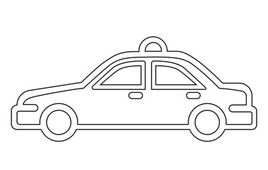 Taxi Car illustration vector. Yellow taxi Car Flat illustration.
