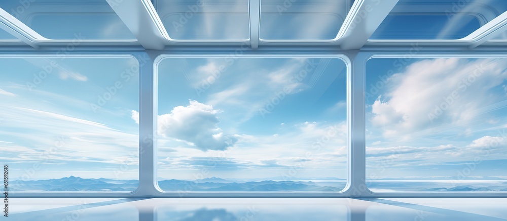 Poster abstract overhead view of the sky creates a surreal window vision