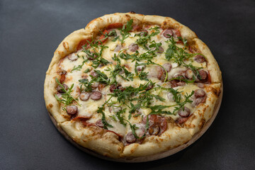 delicious pizza in the restaurant