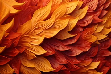 yellow and red feathers, Generative AI