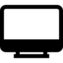 Computer technology icon symbol vector image. Illustration of the dekstop monitor display design image