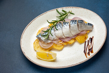 delicious herring in a restaurant