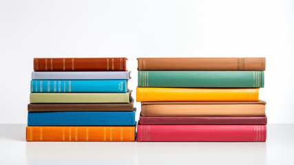 a close up photo of books isolated on a transparent white background