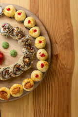 delicious rolls of the Japanese restaurant