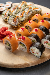 delicious rolls of the Japanese restaurant