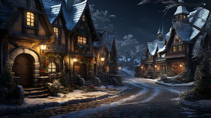 Obraz premium Christmas night wallpaper