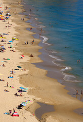 Europe, Portugal, Algarve, Lagos,  Porto de Mos beach, view from high cliff