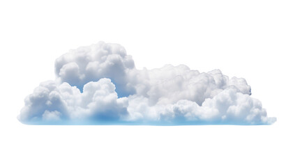 blue sky with clouds isolated on transparent background cutout