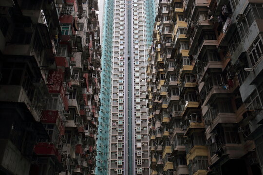 Scenery of "Monster Mansion" in Quarry Bay, Hong Kong